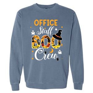 Office Staff Boo Crew Funny Halloween Matching Costume Garment-Dyed Sweatshirt