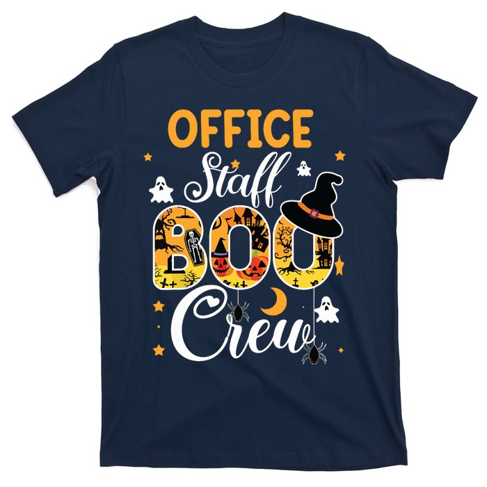 Office Staff Boo Crew Funny Halloween Matching Costume T-Shirt