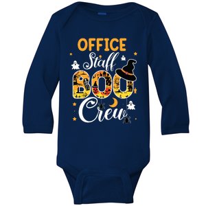 Office Staff Boo Crew Funny Halloween Matching Costume Baby Long Sleeve Bodysuit