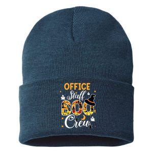 Office Staff Boo Crew Funny Halloween Matching Costume Sustainable Knit Beanie