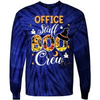 Office Staff Boo Crew Funny Halloween Matching Costume Tie-Dye Long Sleeve Shirt