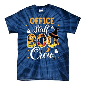 Office Staff Boo Crew Funny Halloween Matching Costume Tie-Dye T-Shirt