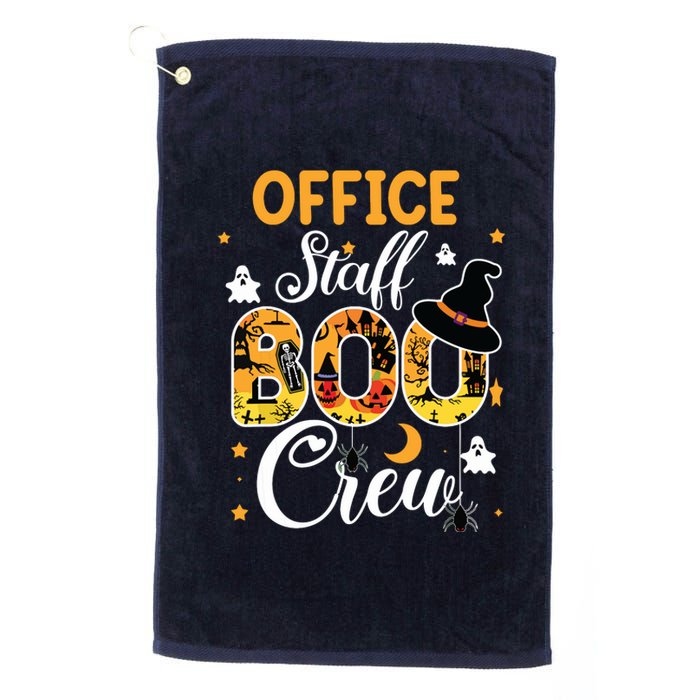 Office Staff Boo Crew Funny Halloween Matching Costume Platinum Collection Golf Towel