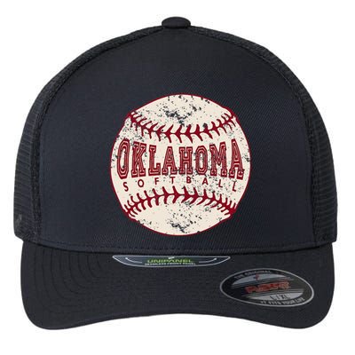 Oklahoma Softball Ball Flexfit Unipanel Trucker Cap