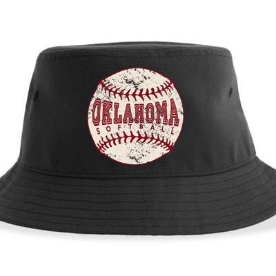 Oklahoma Softball Ball Sustainable Bucket Hat