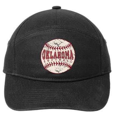 Oklahoma Softball Ball 7-Panel Snapback Hat