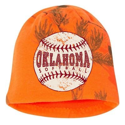 Oklahoma Softball Ball Kati - Camo Knit Beanie