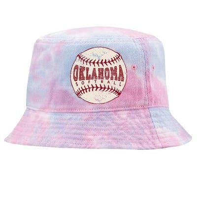 Oklahoma Softball Ball Tie-Dyed Bucket Hat