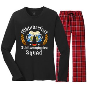 Oktoberfest Squad Bavarian Festival Munich Beer Women's Long Sleeve Flannel Pajama Set 