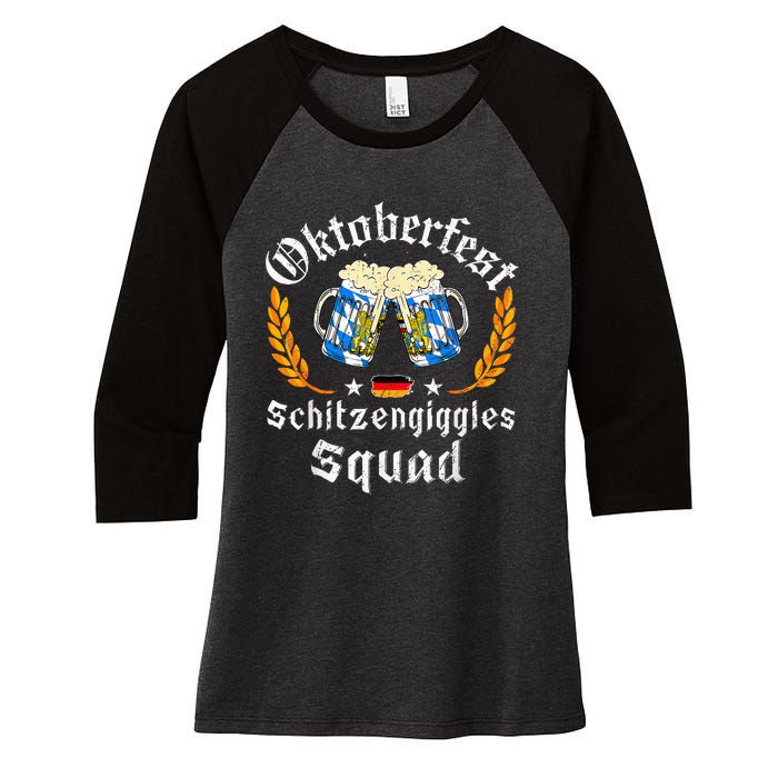 Oktoberfest Squad Bavarian Festival Munich Beer Women's Tri-Blend 3/4-Sleeve Raglan Shirt