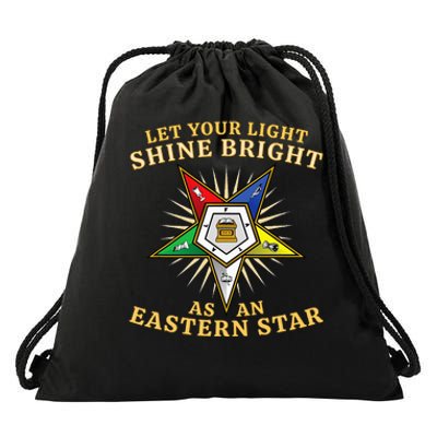 Oes Shine Bright Order Of The Eastern Star Drawstring Bag