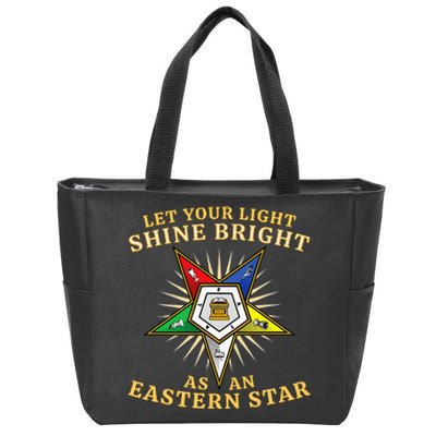 Oes Shine Bright Order Of The Eastern Star Zip Tote Bag