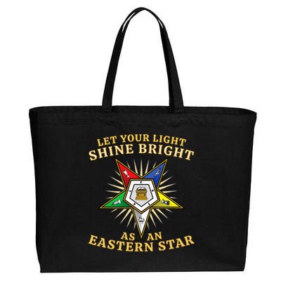 Oes Shine Bright Order Of The Eastern Star Cotton Canvas Jumbo Tote