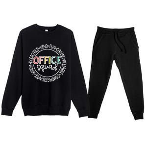 Office Staff Coworker Office Squad Premium Crewneck Sweatsuit Set