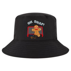 Oh Snap Christmas Hockey Gingerbread Man Cookie Hockey Lover Cool Comfort Performance Bucket Hat