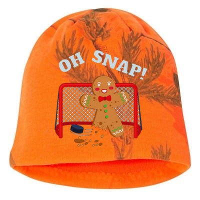 Oh Snap Christmas Hockey Gingerbread Man Cookie Hockey Lover Kati - Camo Knit Beanie