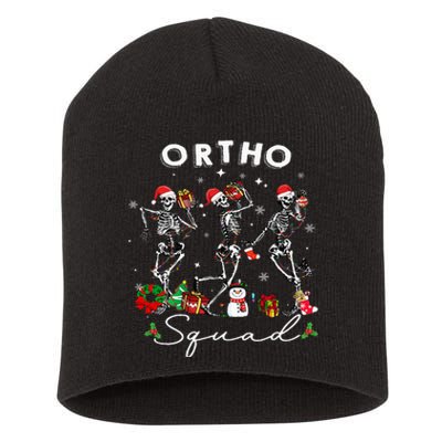 Ortho Squad Christmas Skeletons Orthopedics Nurse Rn Crew Short Acrylic Beanie