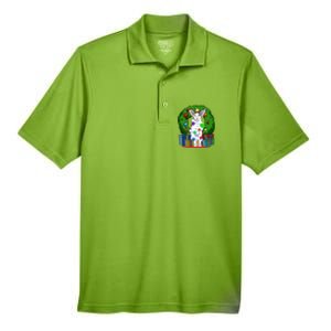 Oriental Shorthair Cat Christmas Tree Xmas Santa Gift Men's Origin Performance Pique Polo