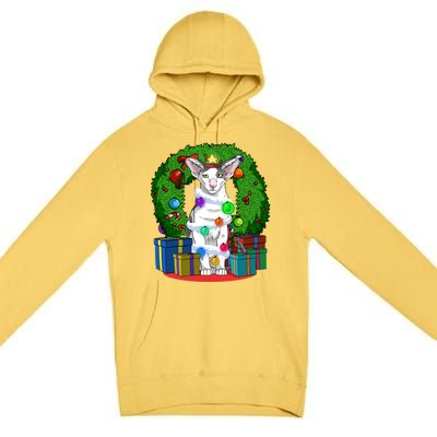 Oriental Shorthair Cat Christmas Tree Xmas Santa Gift Premium Pullover Hoodie