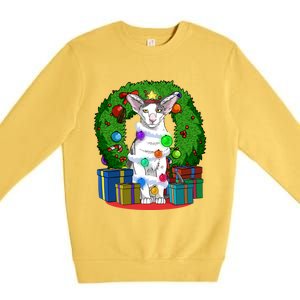 Oriental Shorthair Cat Christmas Tree Xmas Santa Gift Premium Crewneck Sweatshirt