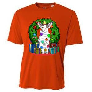 Oriental Shorthair Cat Christmas Tree Xmas Santa Gift Cooling Performance Crew T-Shirt