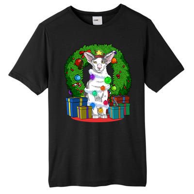 Oriental Shorthair Cat Christmas Tree Xmas Santa Gift Tall Fusion ChromaSoft Performance T-Shirt