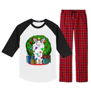 Oriental Shorthair Cat Christmas Tree Xmas Santa Gift Raglan Sleeve Pajama Set