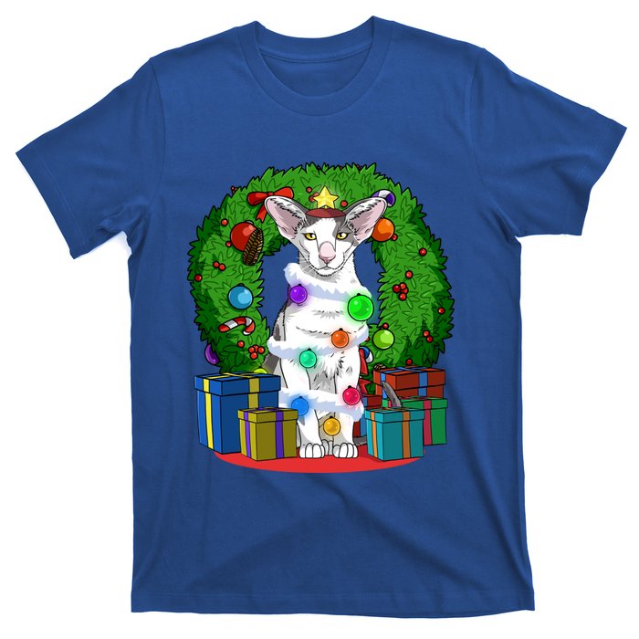 Oriental Shorthair Cat Christmas Tree Xmas Santa Gift T-Shirt