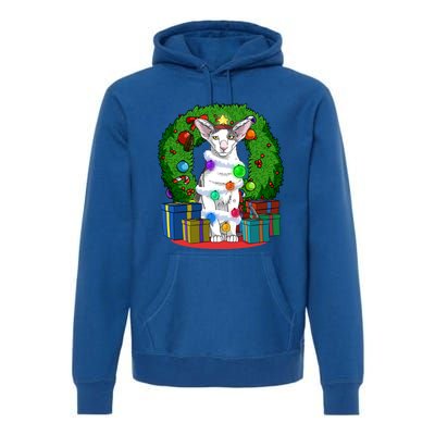 Oriental Shorthair Cat Christmas Tree Xmas Santa Gift Premium Hoodie