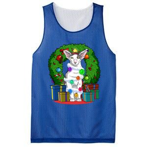 Oriental Shorthair Cat Christmas Tree Xmas Santa Gift Mesh Reversible Basketball Jersey Tank