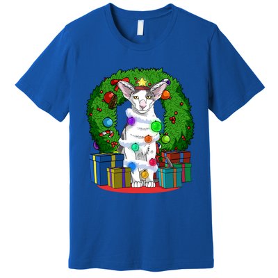 Oriental Shorthair Cat Christmas Tree Xmas Santa Gift Premium T-Shirt