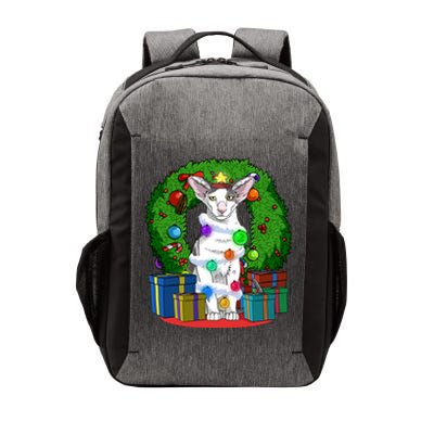 Oriental Shorthair Cat Christmas Tree Xmas Santa Gift Vector Backpack