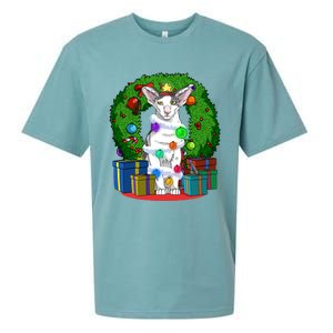 Oriental Shorthair Cat Christmas Tree Xmas Santa Gift Sueded Cloud Jersey T-Shirt