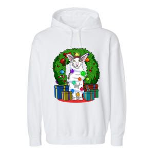 Oriental Shorthair Cat Christmas Tree Xmas Santa Gift Garment-Dyed Fleece Hoodie