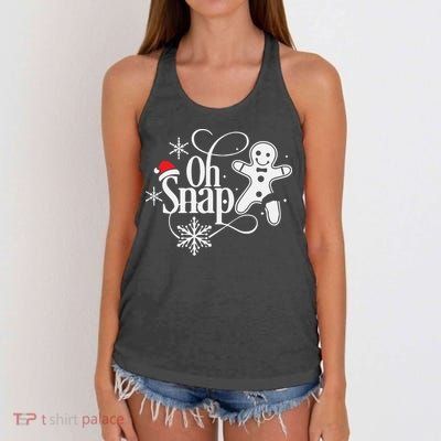 Oh Snap Christmas Christmas Shirt Women's Knotted Racerback Tank