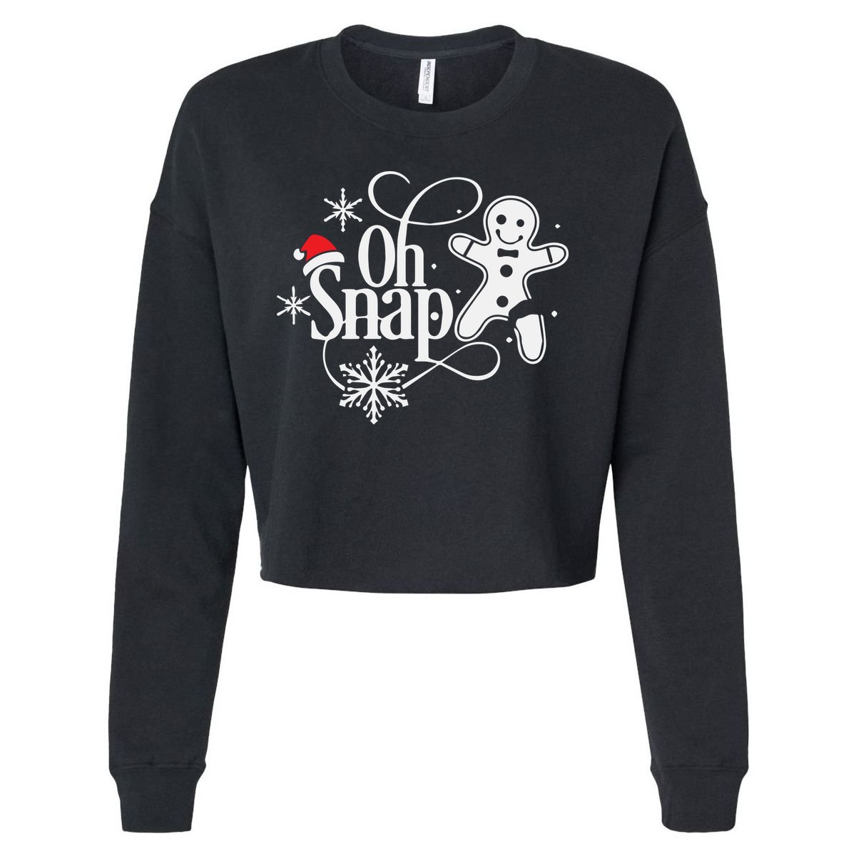 Oh Snap Christmas Christmas Shirt Cropped Pullover Crew