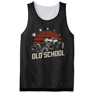 Old School Classic Car Rockabilly Hotrod Mesh Reversible Basketball Jersey Tank