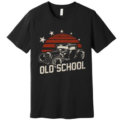 Old School Classic Car Rockabilly Hotrod Premium T-Shirt