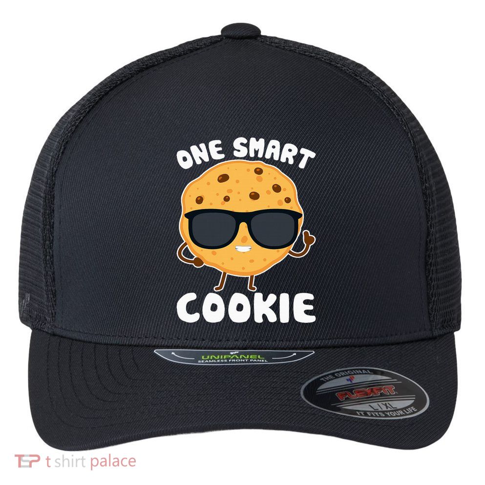 One Smart Cookie Funny Cookies Design Costume Flexfit Unipanel Trucker Cap