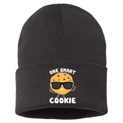 One Smart Cookie Funny Cookies Design Costume Sustainable Knit Beanie