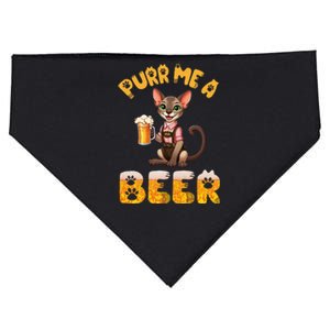 Oriental Shorthair Cat Bavarian Drinking Beer Purr Me A Beer USA-Made Doggie Bandana