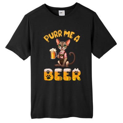 Oriental Shorthair Cat Bavarian Drinking Beer Purr Me A Beer Tall Fusion ChromaSoft Performance T-Shirt