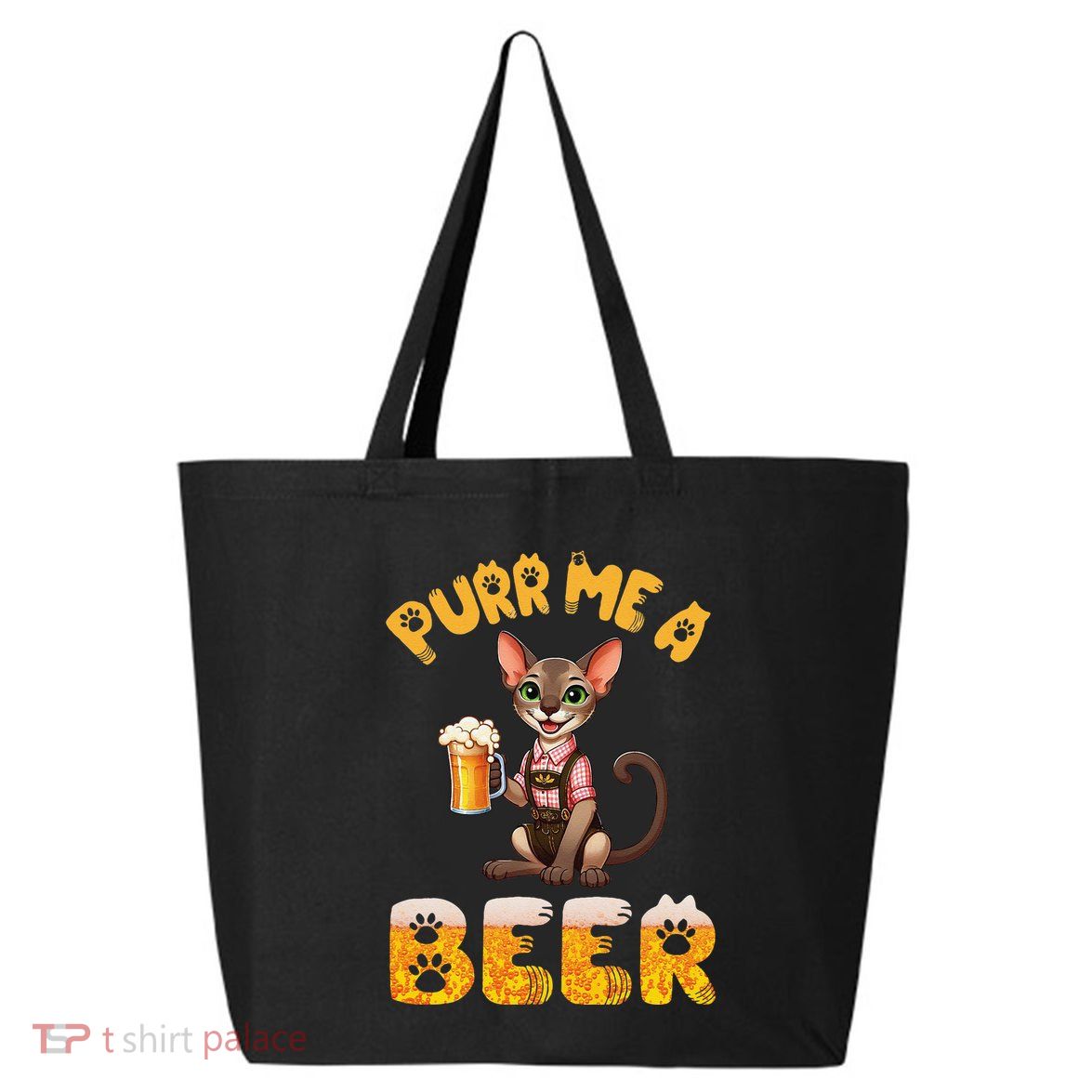 Oriental Shorthair Cat Bavarian Drinking Beer Purr Me A Beer 25L Jumbo Tote