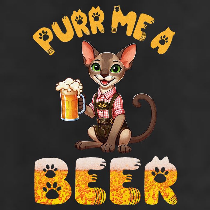 Oriental Shorthair Cat Bavarian Drinking Beer Purr Me A Beer Hat