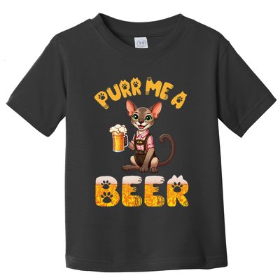 Oriental Shorthair Cat Bavarian Drinking Beer Purr Me A Beer Toddler T-Shirt