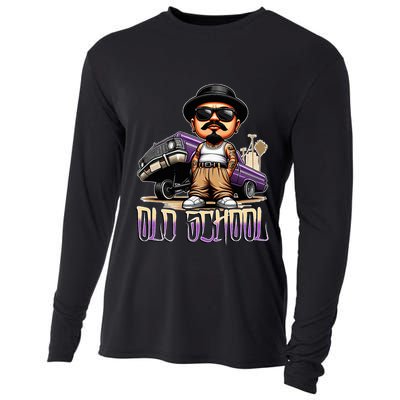 Old School Chicano Lowrider Art Homie Chicano Clothing Cooling Performance Long Sleeve Crew