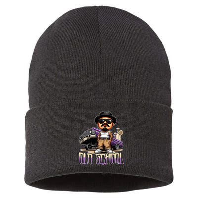 Old School Chicano Lowrider Art Homie Chicano Clothing Sustainable Knit Beanie