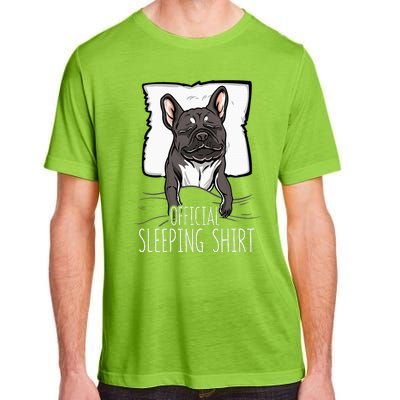 of.ficial sleeping cute french bulldog dog nightgown  Adult ChromaSoft Performance T-Shirt