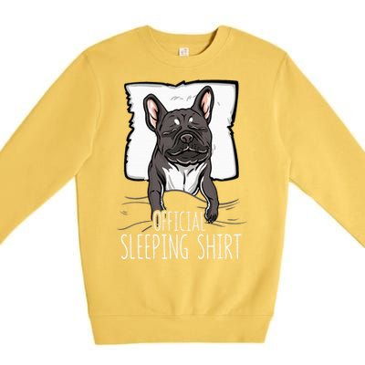 of.ficial sleeping cute french bulldog dog nightgown  Premium Crewneck Sweatshirt