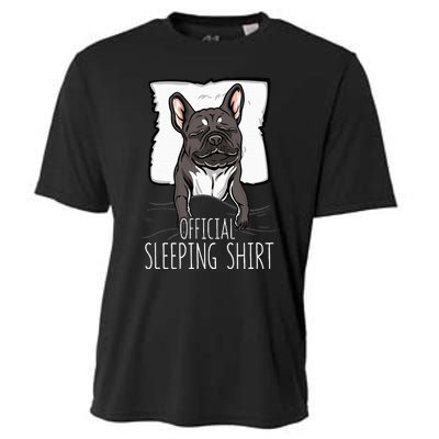 of.ficial sleeping cute french bulldog dog nightgown  Cooling Performance Crew T-Shirt